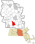 Worcester County Massachusetts incorporated and unincorporated areas Oxford highlighted